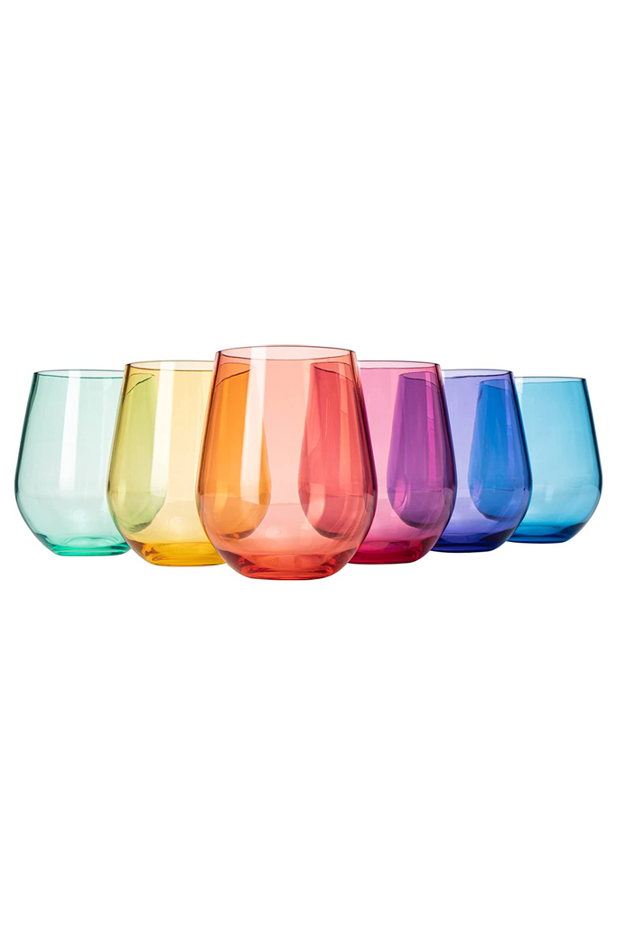 Rainbow Reflections Acrylic Wine Glass –8oz