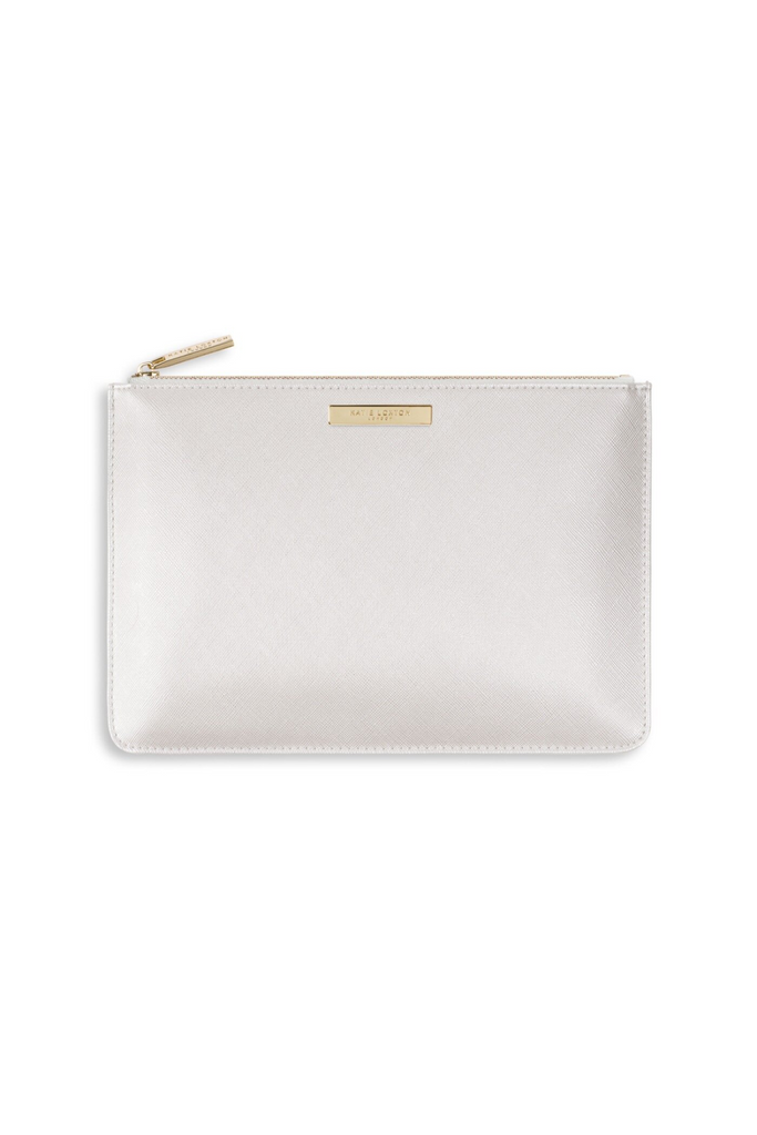 Clear Zipper Pouch- White Heart – Simply Kate