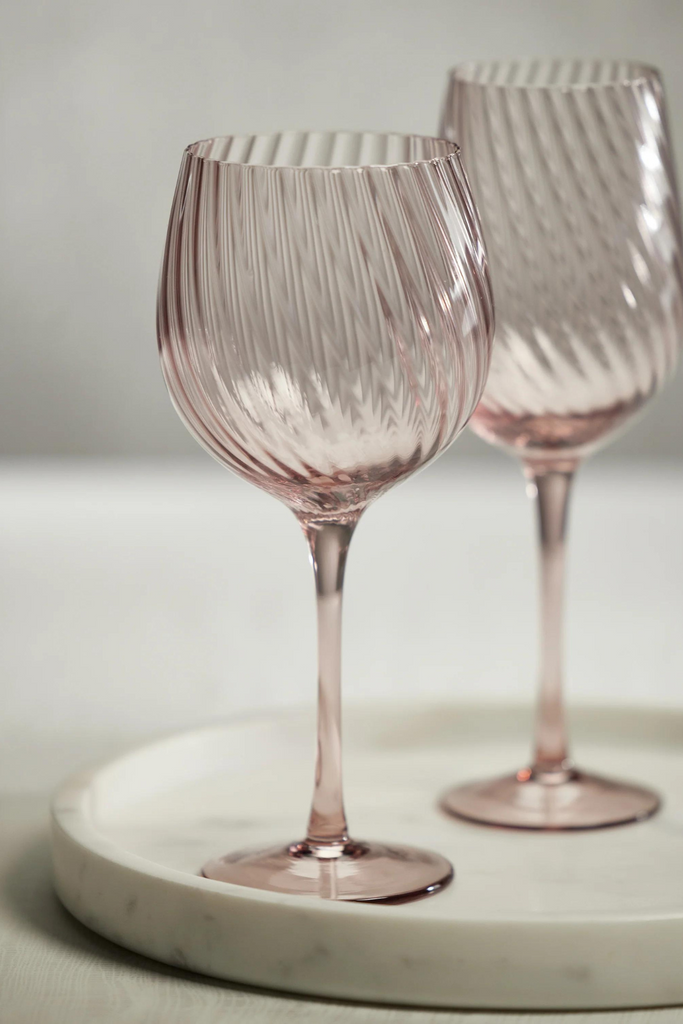 Olive Ripple Red Wine Glass Pair – Hostess