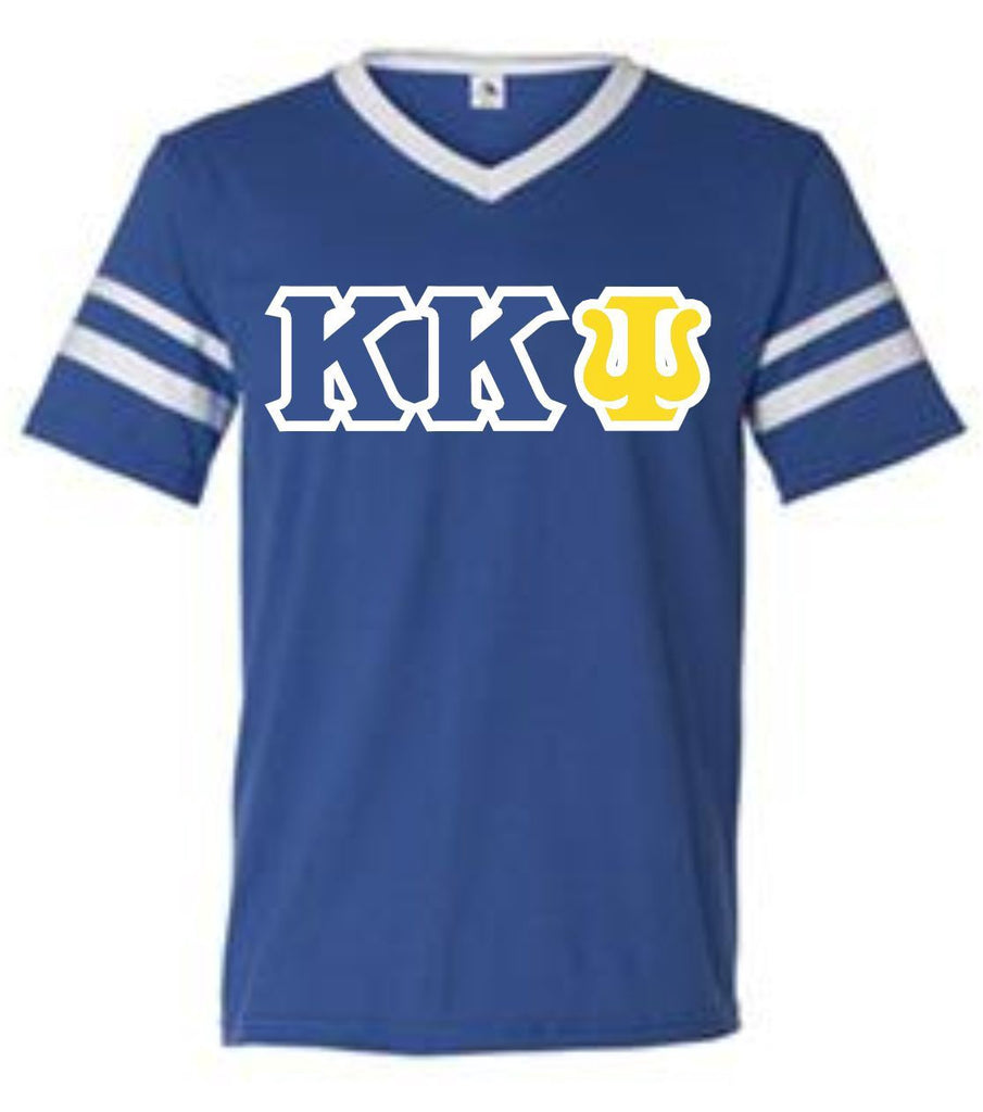 KKPsi Striped Jersey Tee – 3 Sisters Embroidery