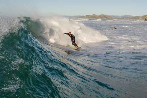 Photo of Cody Keepa surfing at Makorori Point on his shortboard