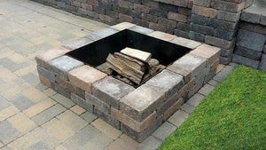 Borgert Strassen Square Fire Ring Kit - Rock Gardens