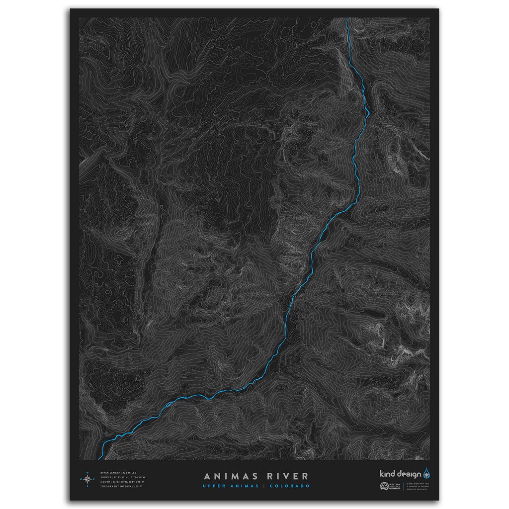 Animas River Topo Map Upper Animas Co Kind Design