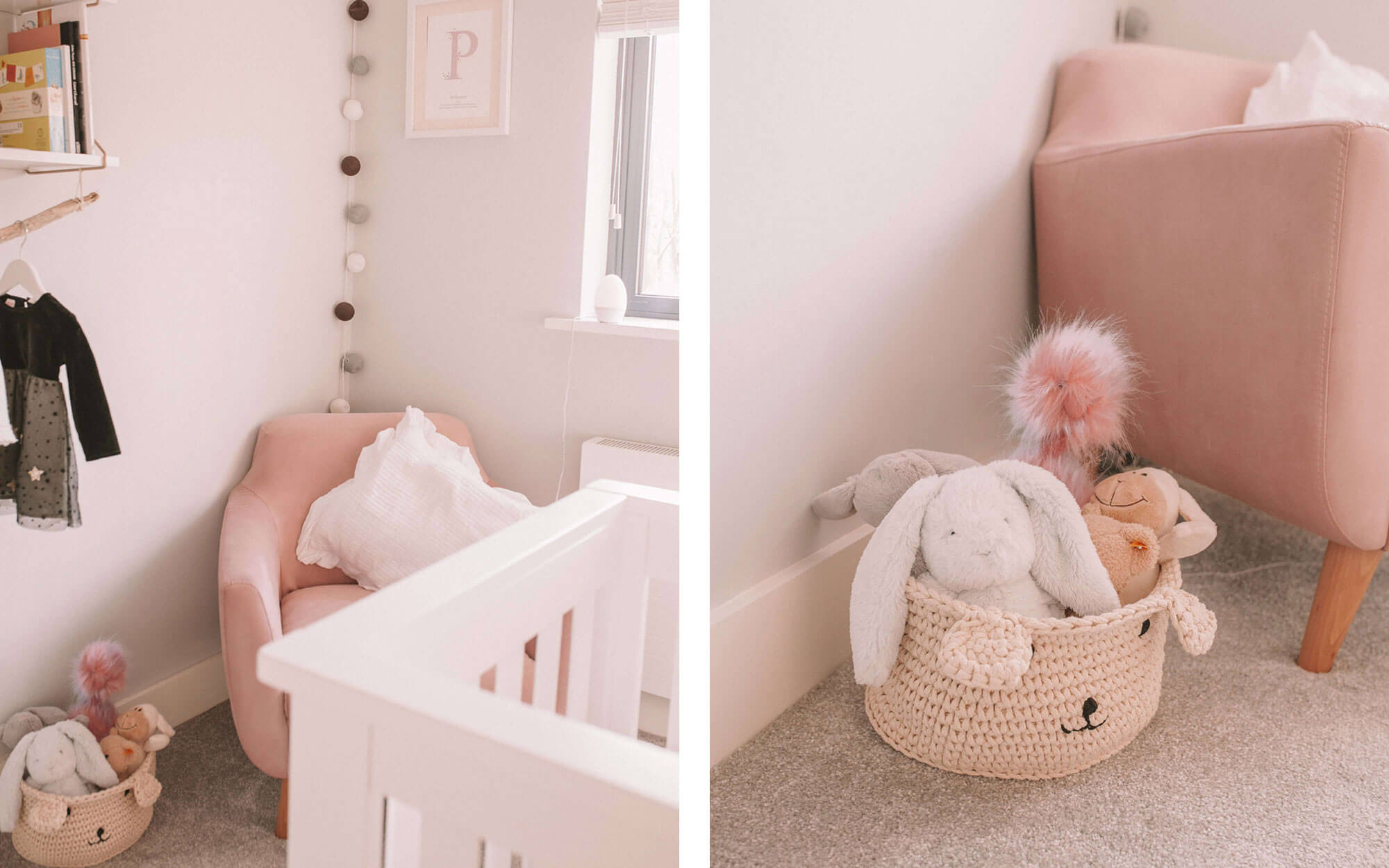 Pink nursery decor