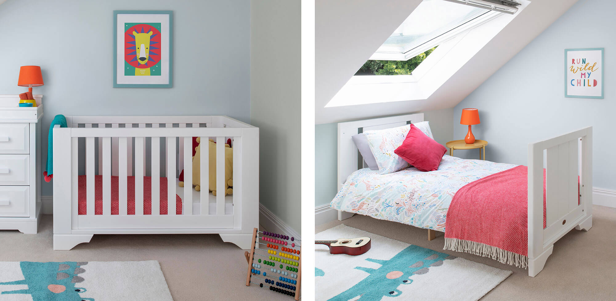 Eton Expandable Cot Bed as a cot and as a single bed