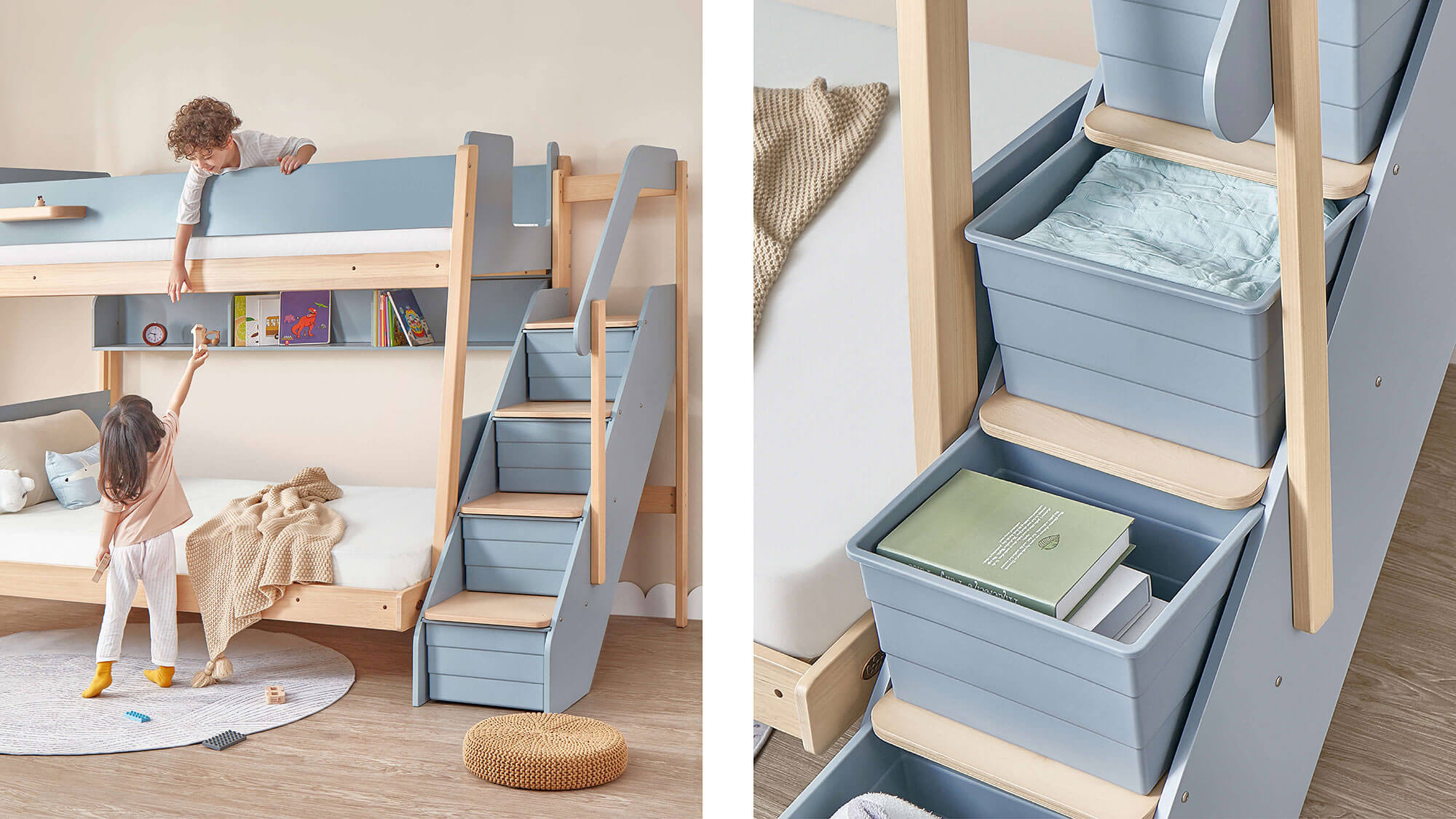 Natty Maxi Bunk Bed with Storage Staircase
