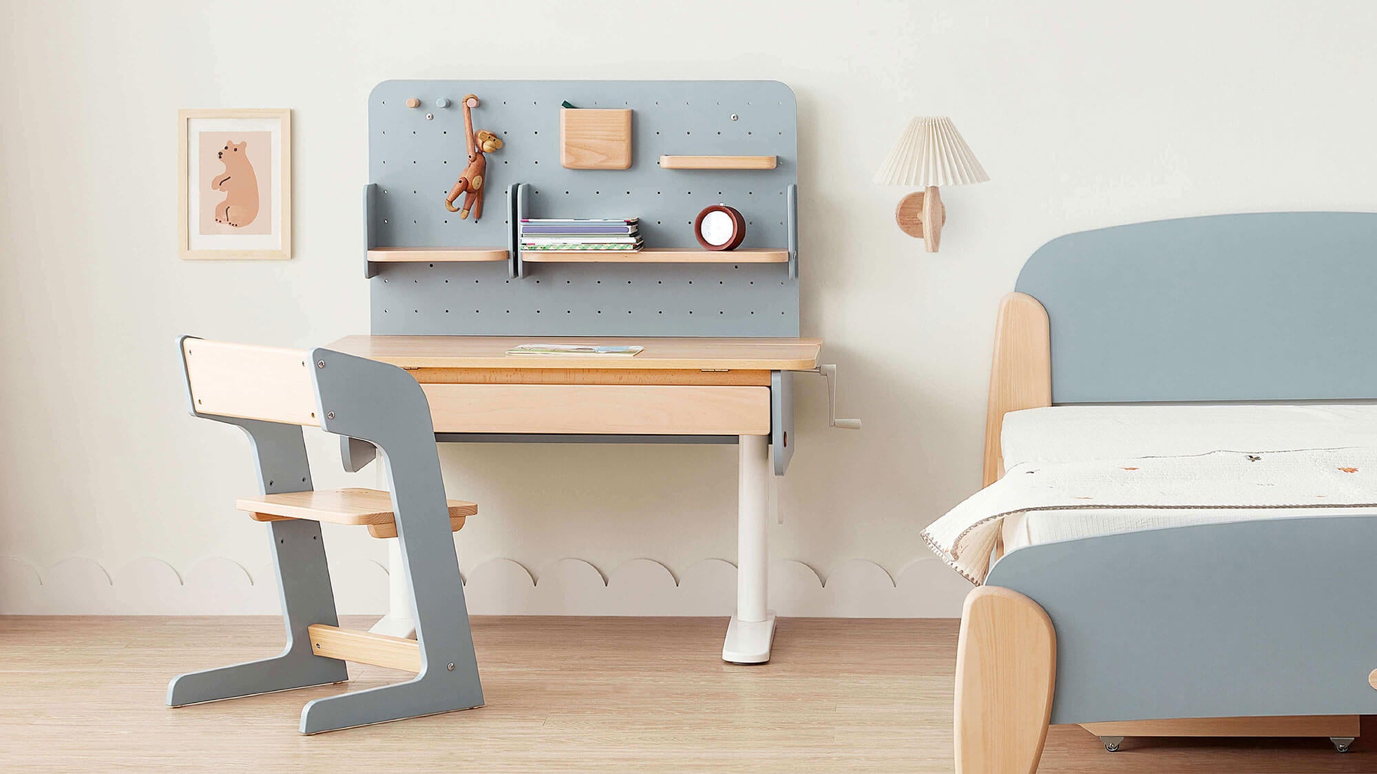 Blue Ergonomic Kids' Desk