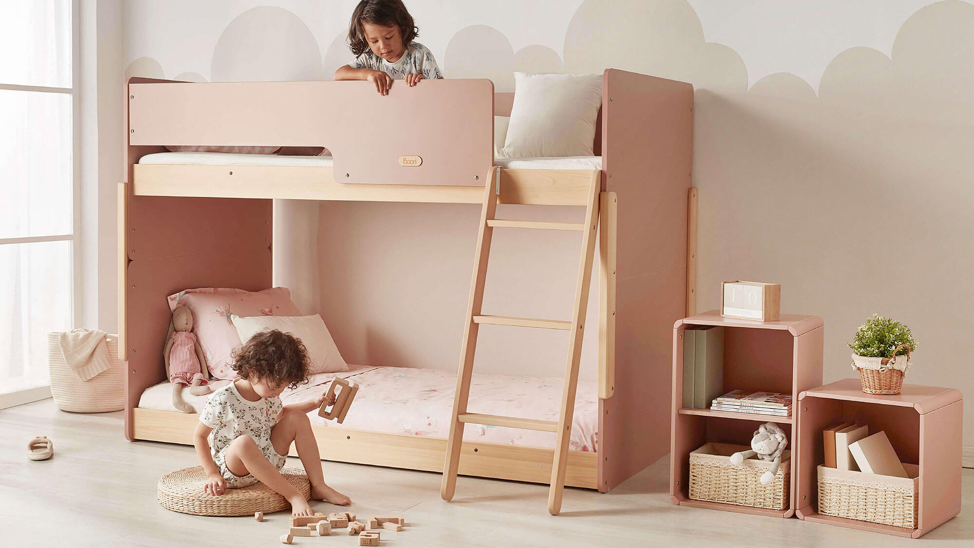 Pink Neat Single Bunk Bed