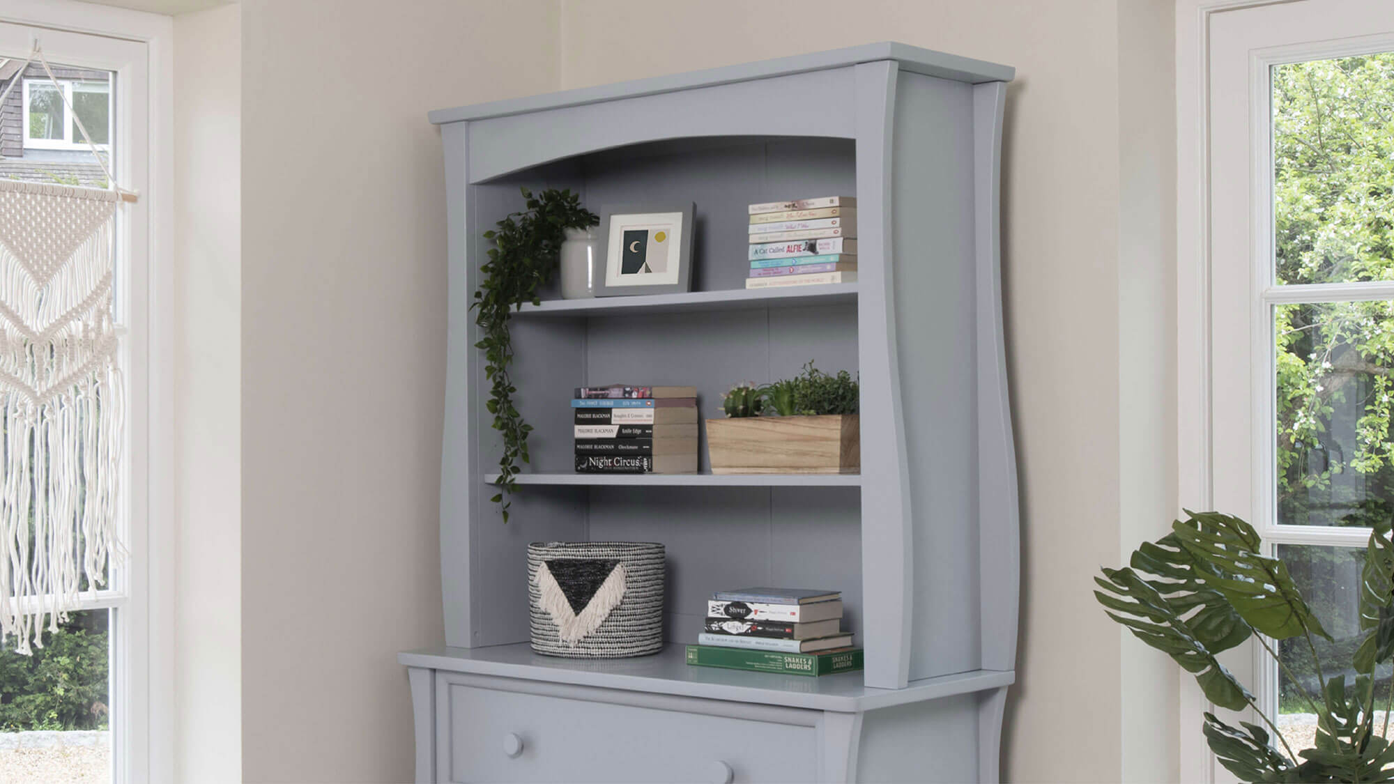 Sleigh Bookcase Hutch