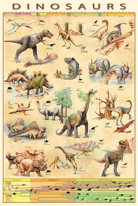 Poster David Penfound - Dinosaur Battle, (91.5 x 61 cm)