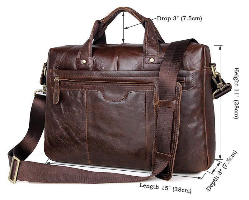 Bella Vista Leather Laptop Messenger Bag – Universal Store London™