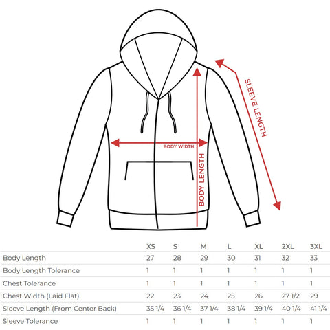 jacket size chart