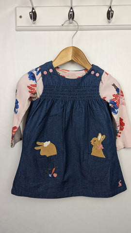 Joules Floral Peter Rabbit Dress & Bodysuit - Girls 6-9 Months  Joules Second Hand Children's Clothes UK at Little Ones Preloved. Preloved Baby & Kids Clothing at cheap low cost prices..