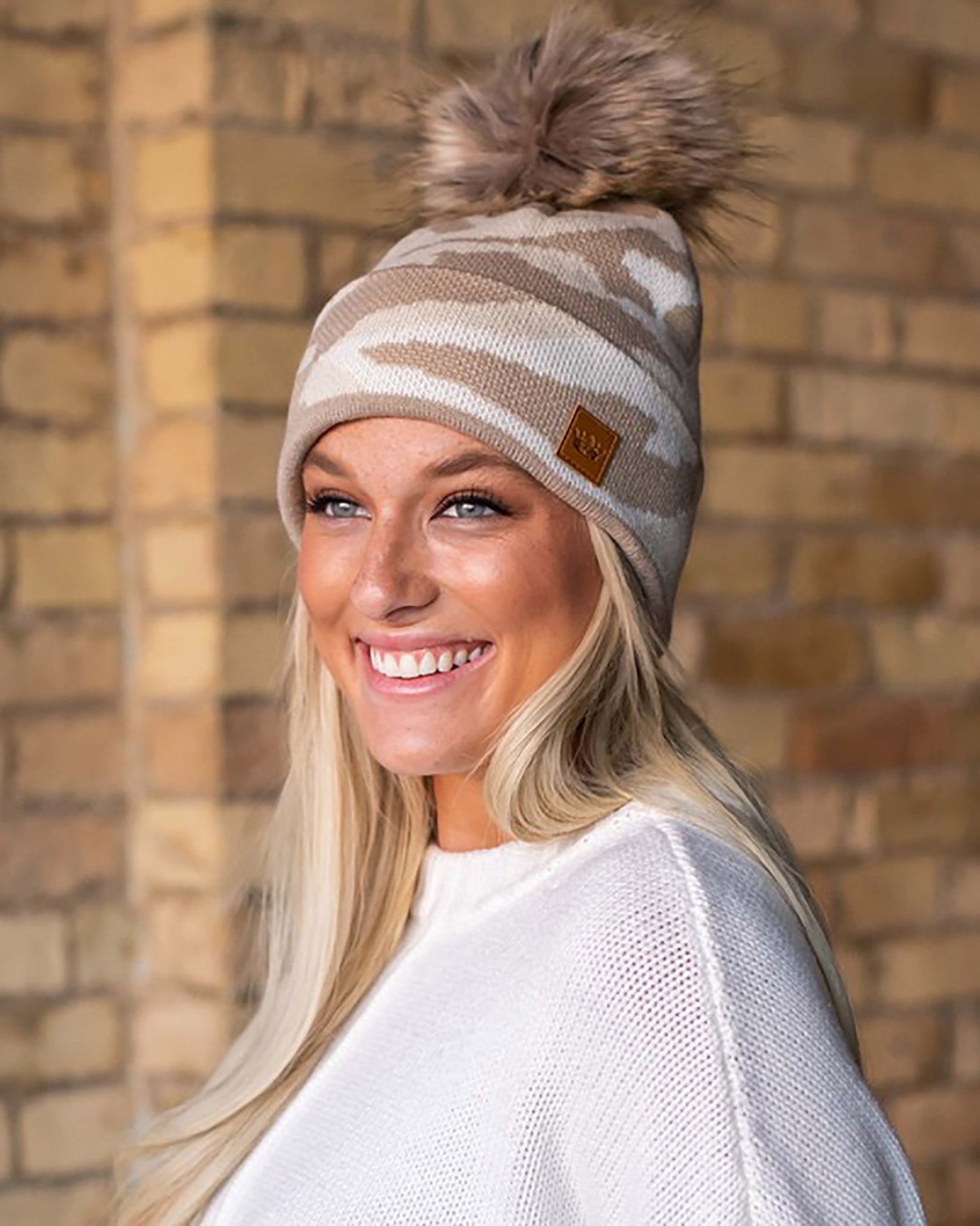 Birch Fur Pom Hat