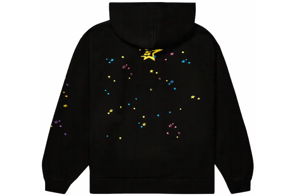 Sp5der Rhinestone Logo Hoodie Black (S)