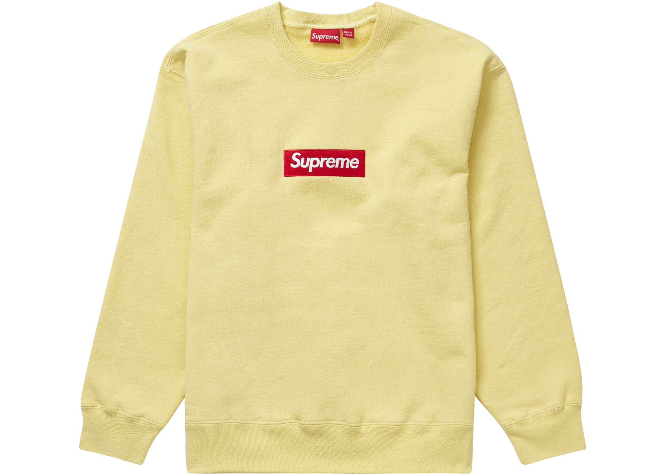 Supreme Box Logo Crewneck (FW22) Pale Yellow – LacedUp