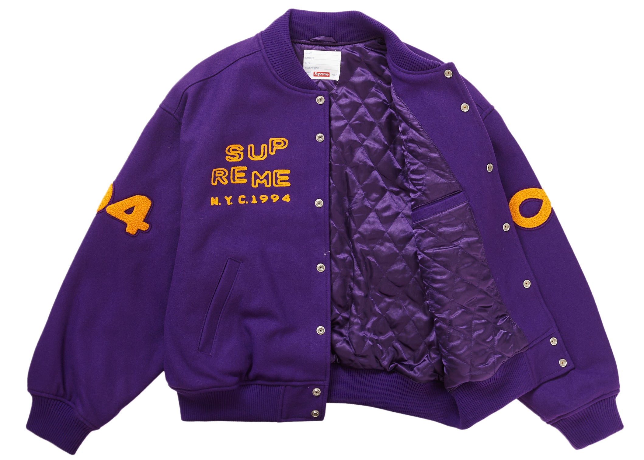 Supreme Tourist Varsity Jacket パープル Sサイズ-