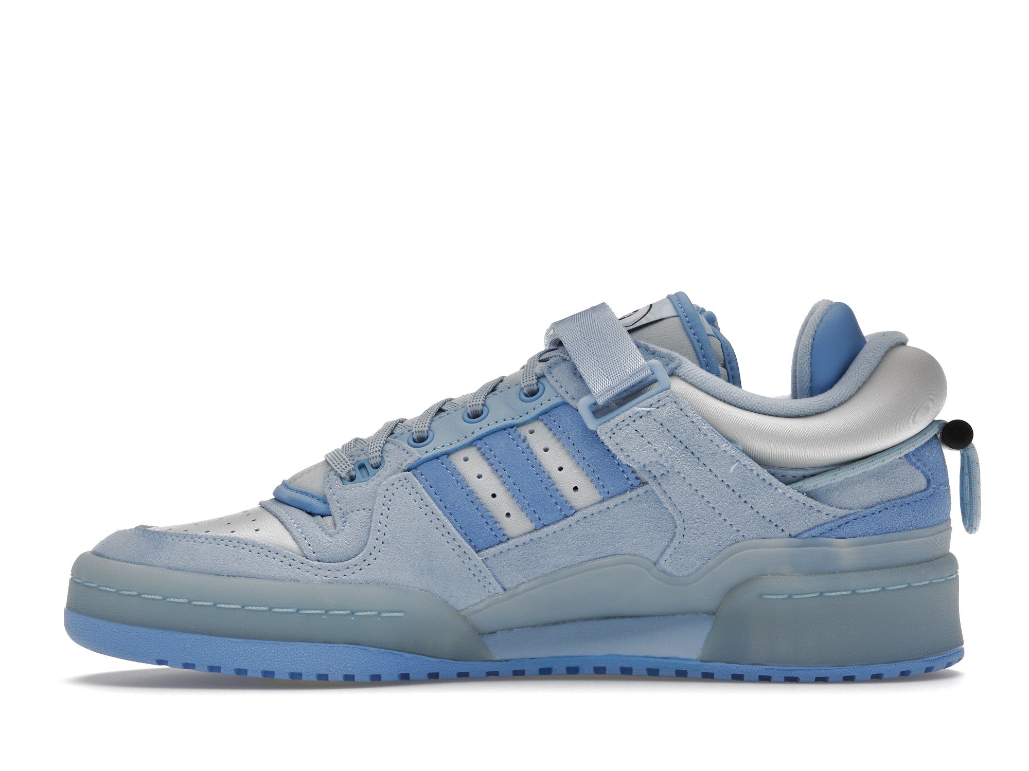 adidas forum buckle low bad bunny blue tint mens stores