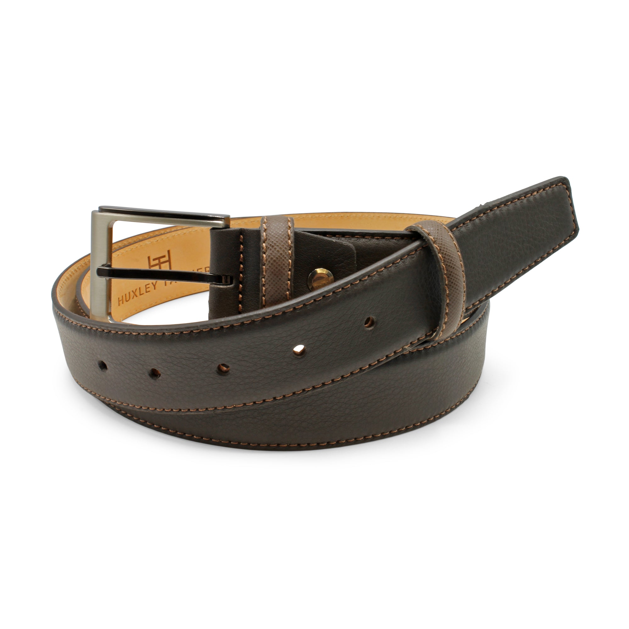 Webbed Canvas Suede Belt - Brown / Beige – Natalino