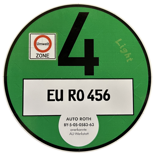 Environmental badge for foreign vehicles registrations - for german green  zones