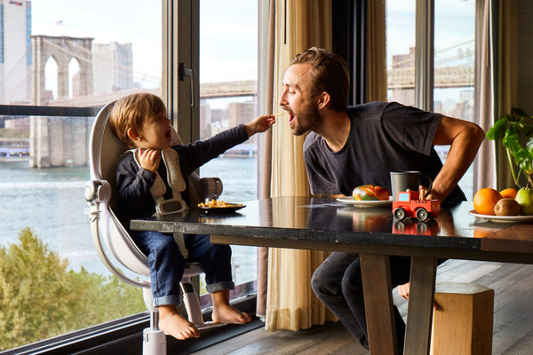 father and son highchair product