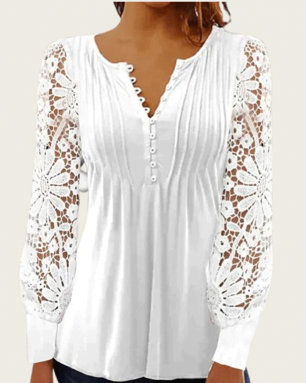 Purity - Elegante blouse met lange – Onirique.dk