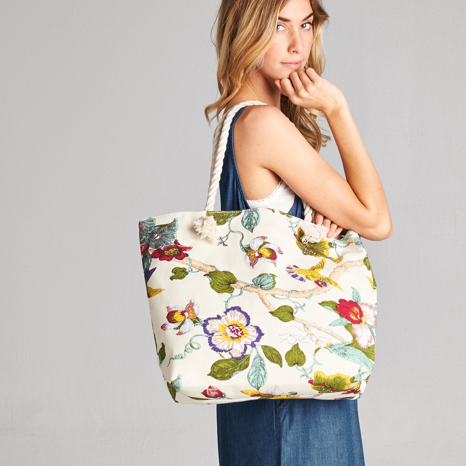 Orchid Radiance Canvas Tote