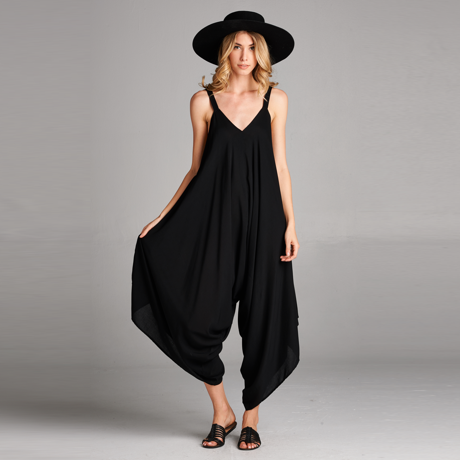 Oversized V-Neck Jumpsuit – Love, Kuza