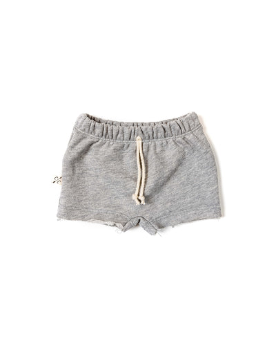 Grey Heather French Terry 6 Varsity Sweat Shorts - Made In USA