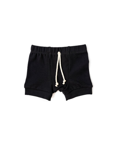 rib knit shorts - black stripe – Childhoods Clothing