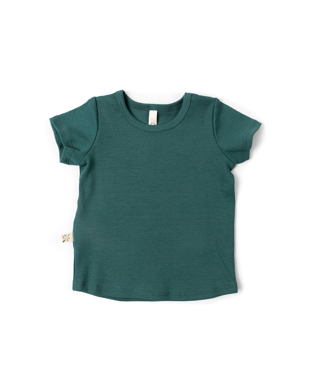 rib knit tee - sea pine – Childhoods Clothing