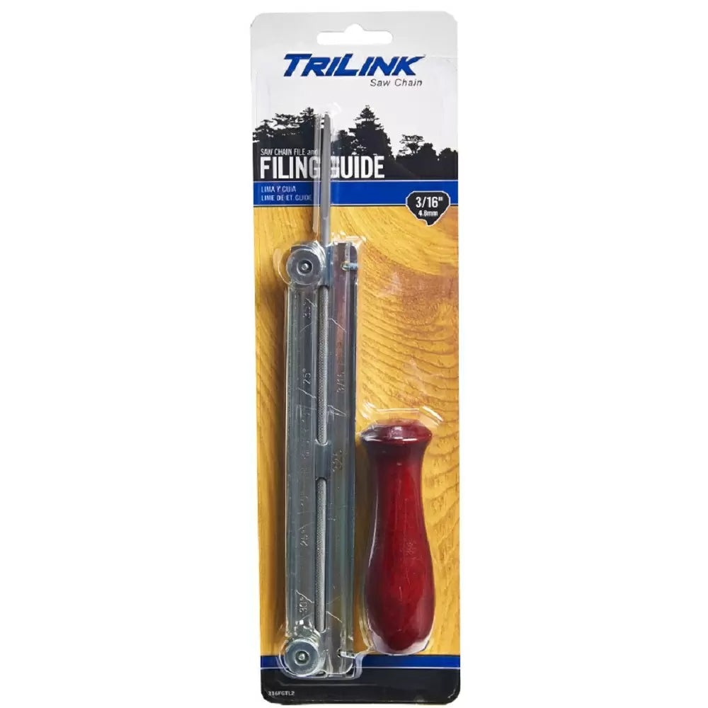 Trilink Saw Chain 3/16 inch Chainsaw Chain File and Filing Guide (3/16")
