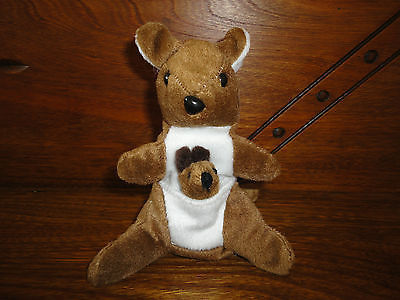 stuffed kangaroo with baby in pouch