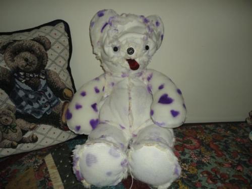 Plushland March of Dimes Pink & Blue Ribbon BEAR Handmade