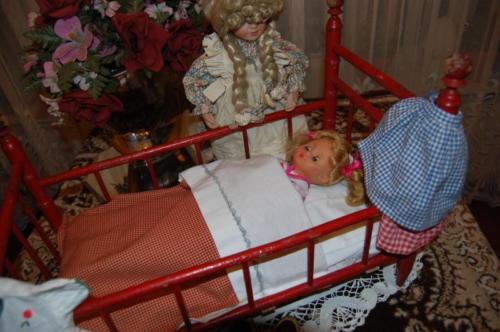 antique doll crib