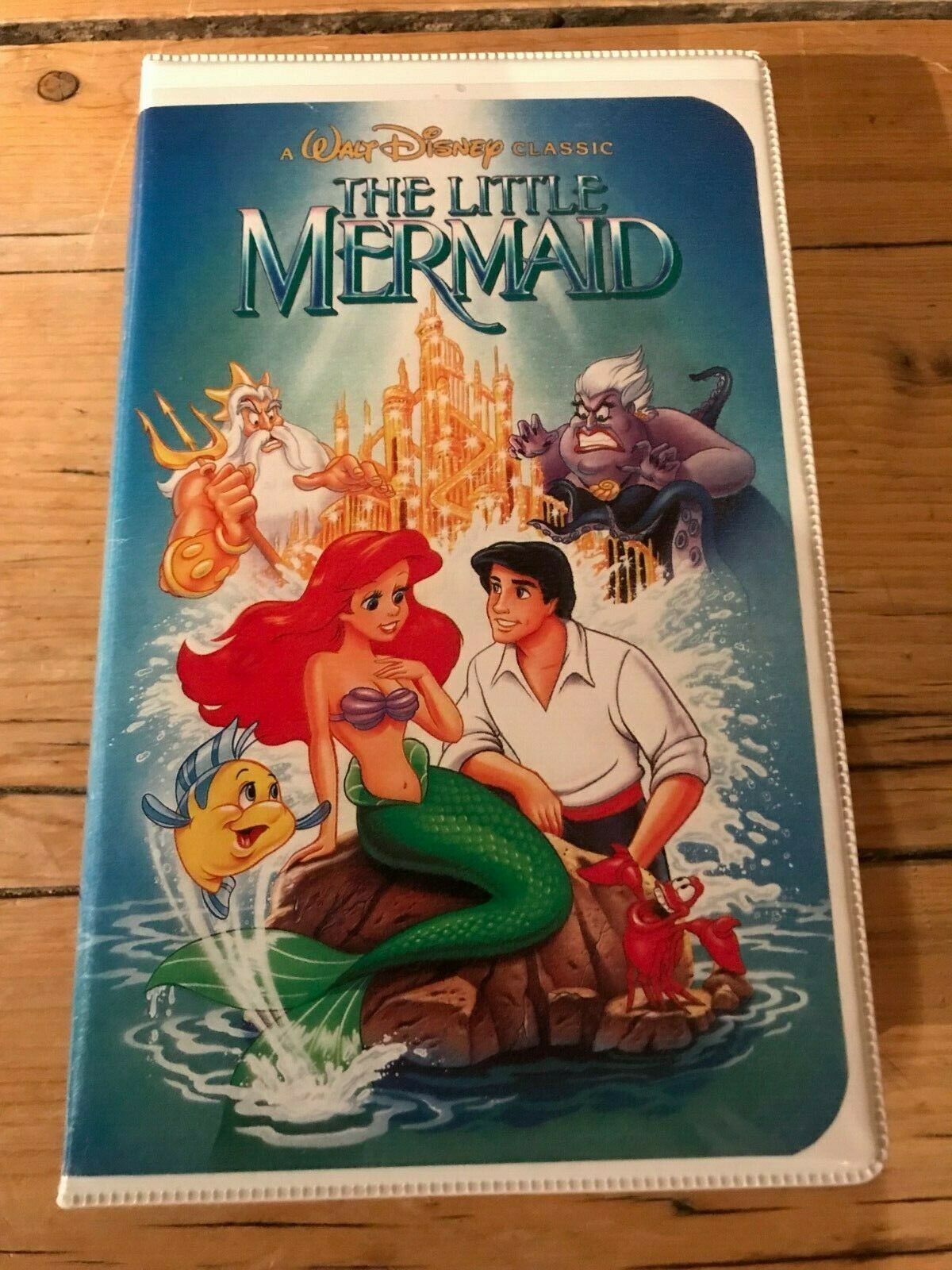 The Little Mermaid (Disney VHS) Out Of Print Banned Cover Art Black Di ...