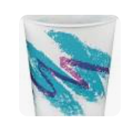 90s Teal and Purple Cup Design