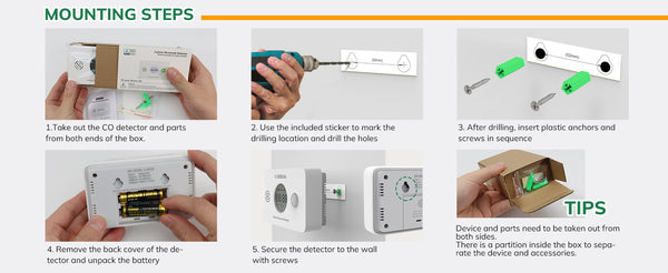 LifeBasis 3 in 1 Carbon Monoxide Detector