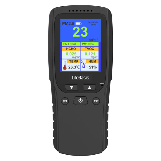 LifeBasis Radon Detector Portable Radon Tester with Large Screen For H