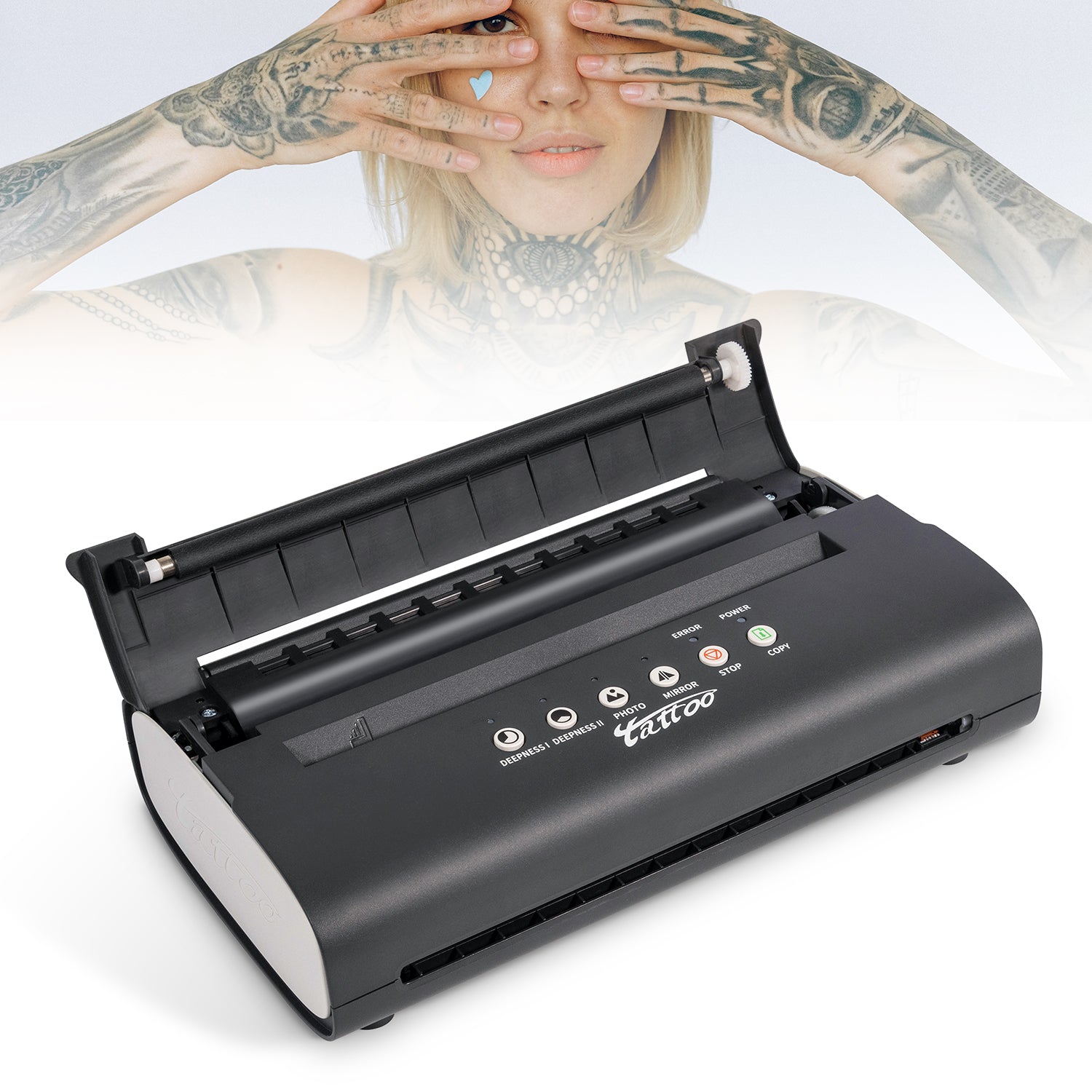 Tattoo Gizmo Thermal Stencil Printer MT200 Portable and Reliable  Professional Tattoo Transfer Copier Printer Machine with 10 pcs Stencil  Paper  Amazonin Beauty