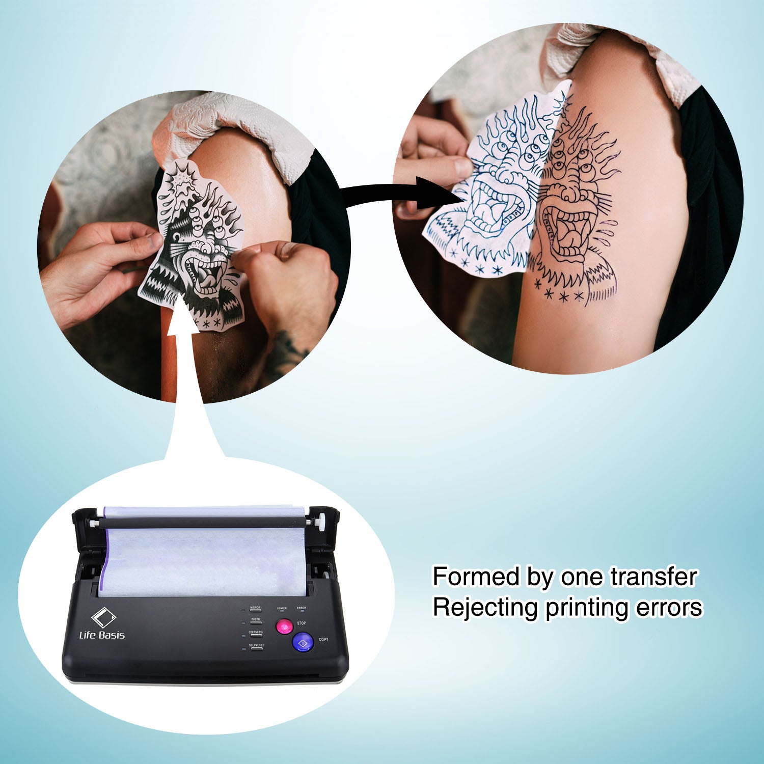 Buy zorvo Tattoo Transfer Stencil Machine Thermal Copier for Tattoo Stencils  A5  A4 Tattoo Stencil Machine Black Portable Tattoo Stencil Printer 110V  Online at Lowest Price in Ubuy India B0865XZ9KP