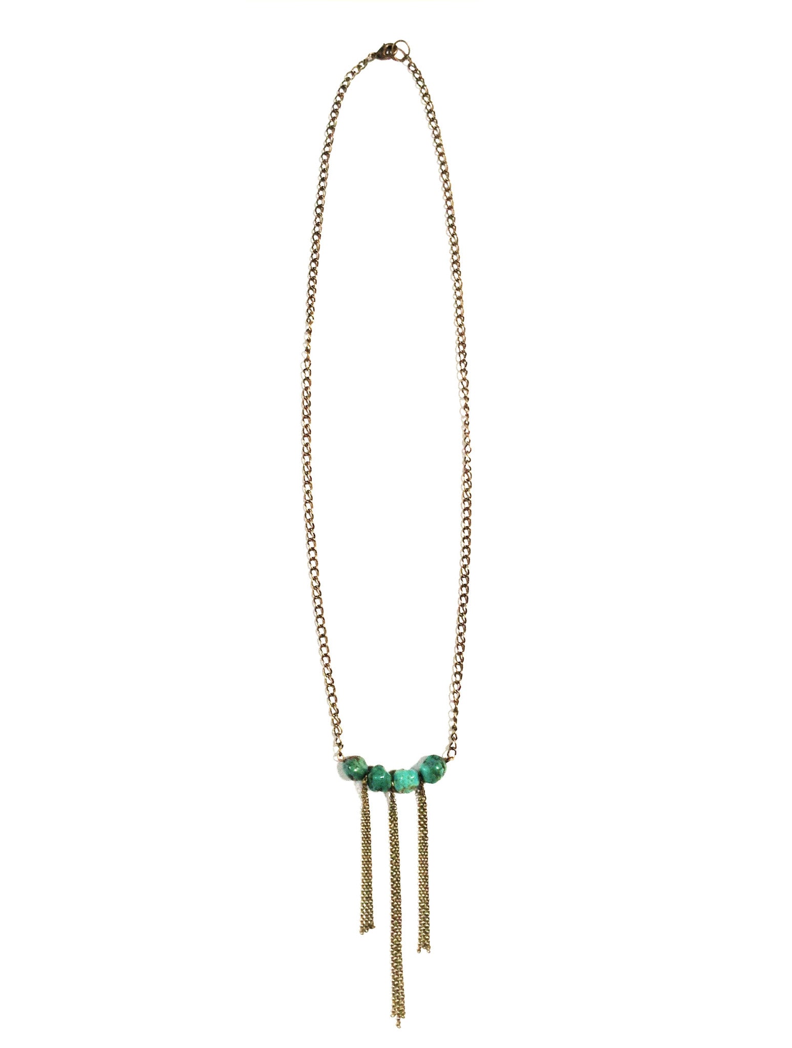 Turquoise Sky Fringe Necklace