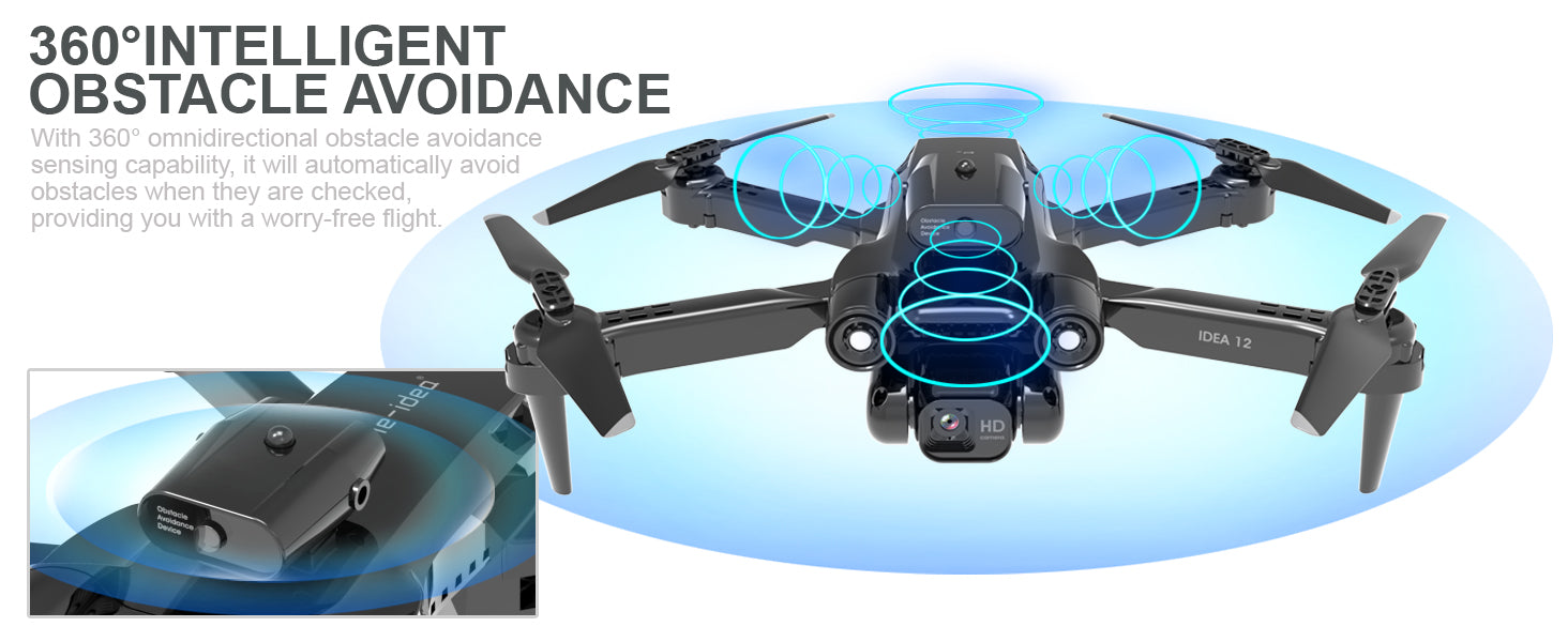 IDEA12 Drone with Adjustable Camera 1080P HD with Optical Flow Positio – le- idea