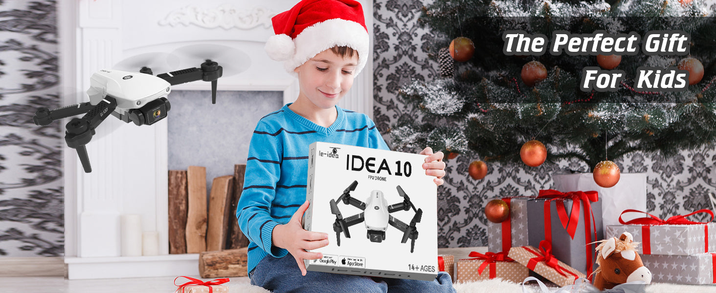 IDEA10 Mini Drone with Camera, 2 Cameras FPV Foldable Drones, 720P HD – le- idea