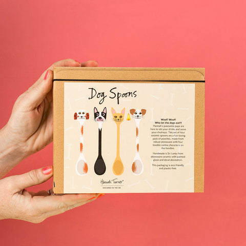 Dog spoons, plastic-free packaging