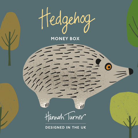 Hedgehog Money Box Sticker by Hannah Turner