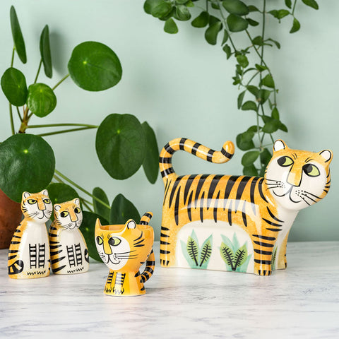 Ceramic Tiger Collection by Hannah Turner