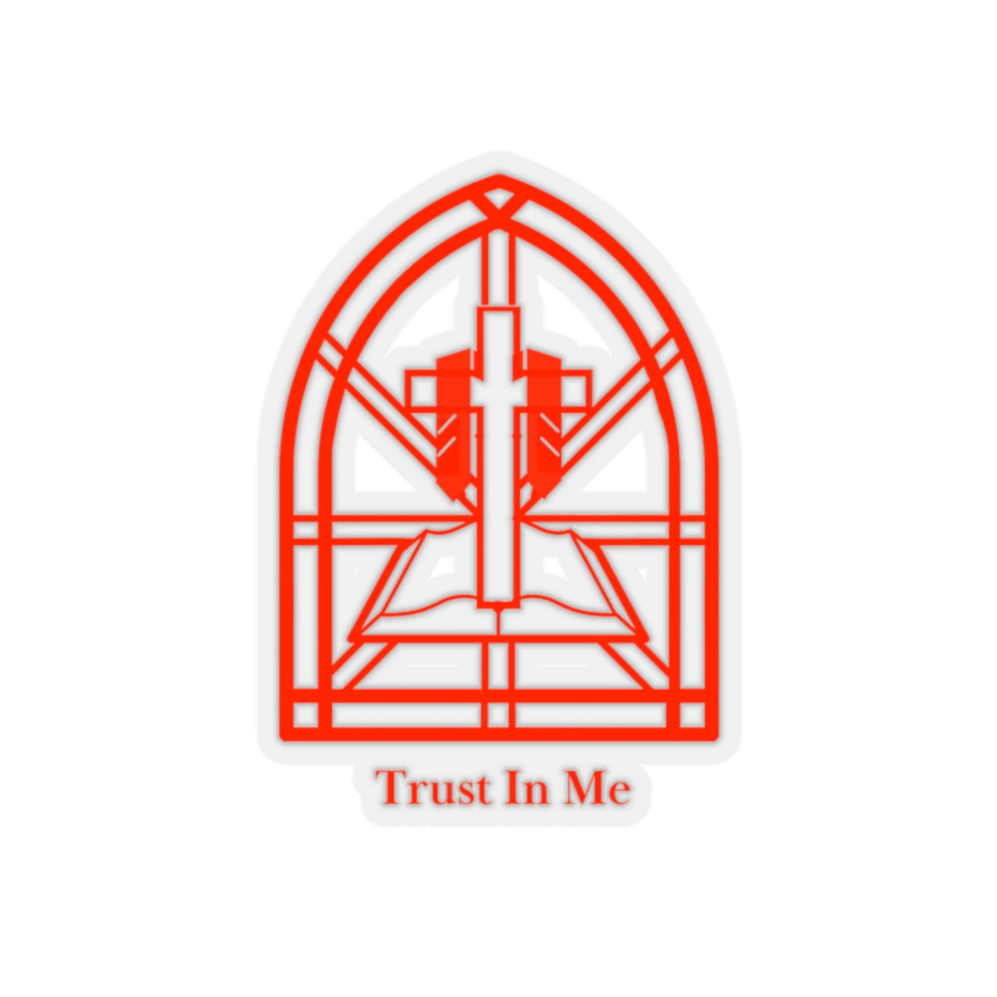 Kiss-Cut Stickers - Red color, "Trust In Me" edition