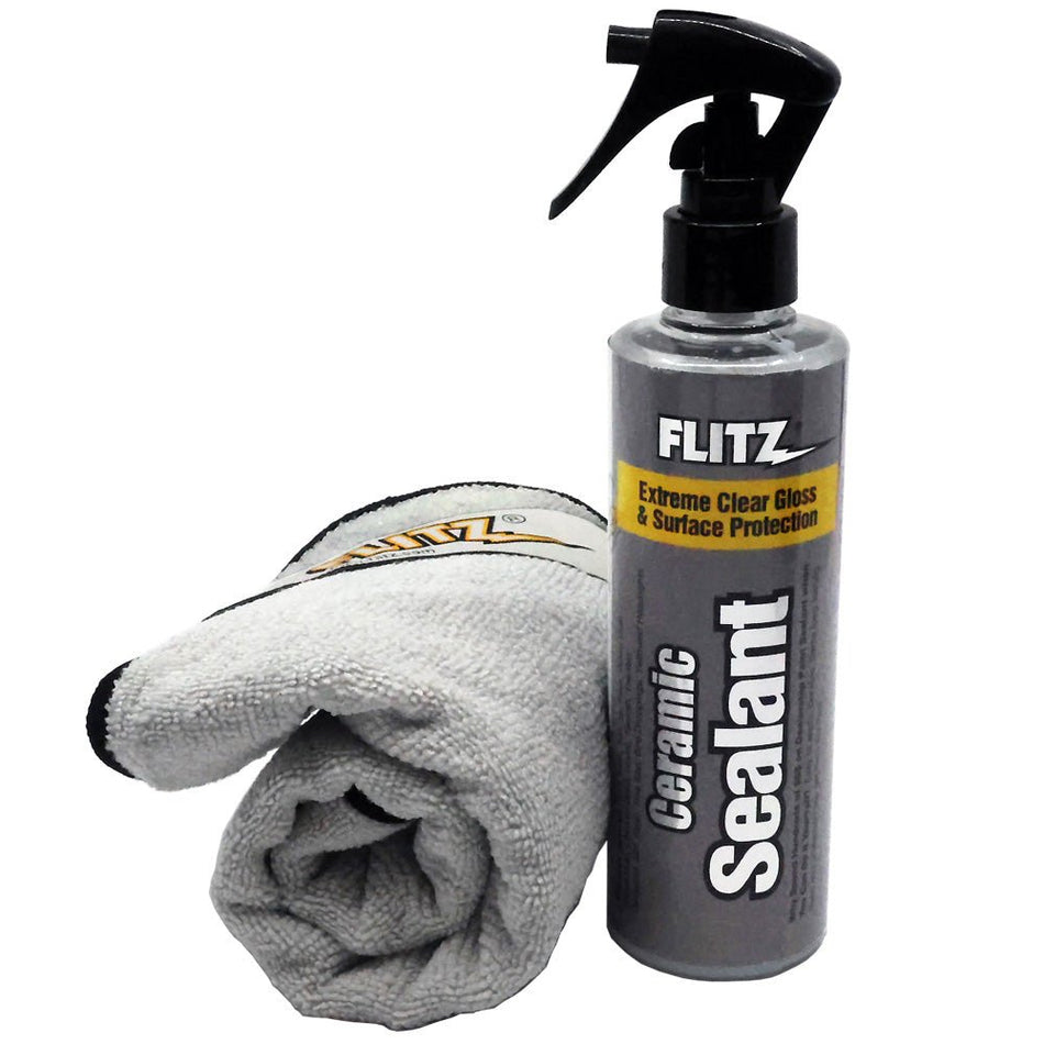 Flitz Ceramic Sealant Spray Bottle w/Microfiber Polishing Cloth - 236ml/8oz