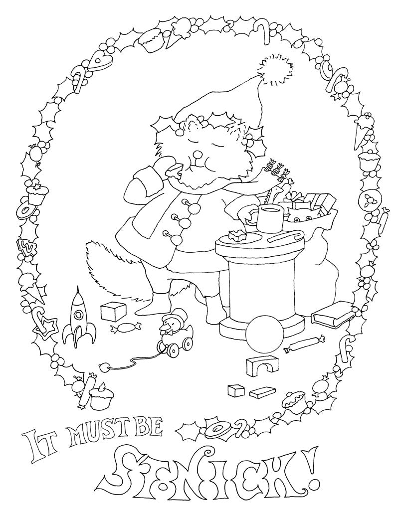 night before christmas coloring pages